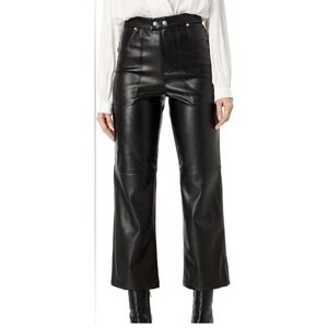 [Blank NYC] The Baxter‎ Black Faux Leather Pants High Waist Wide Leg Trousers